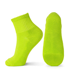 Non-Binding Bamboo Diabetic Socks Morandi Color Series AcidGreen