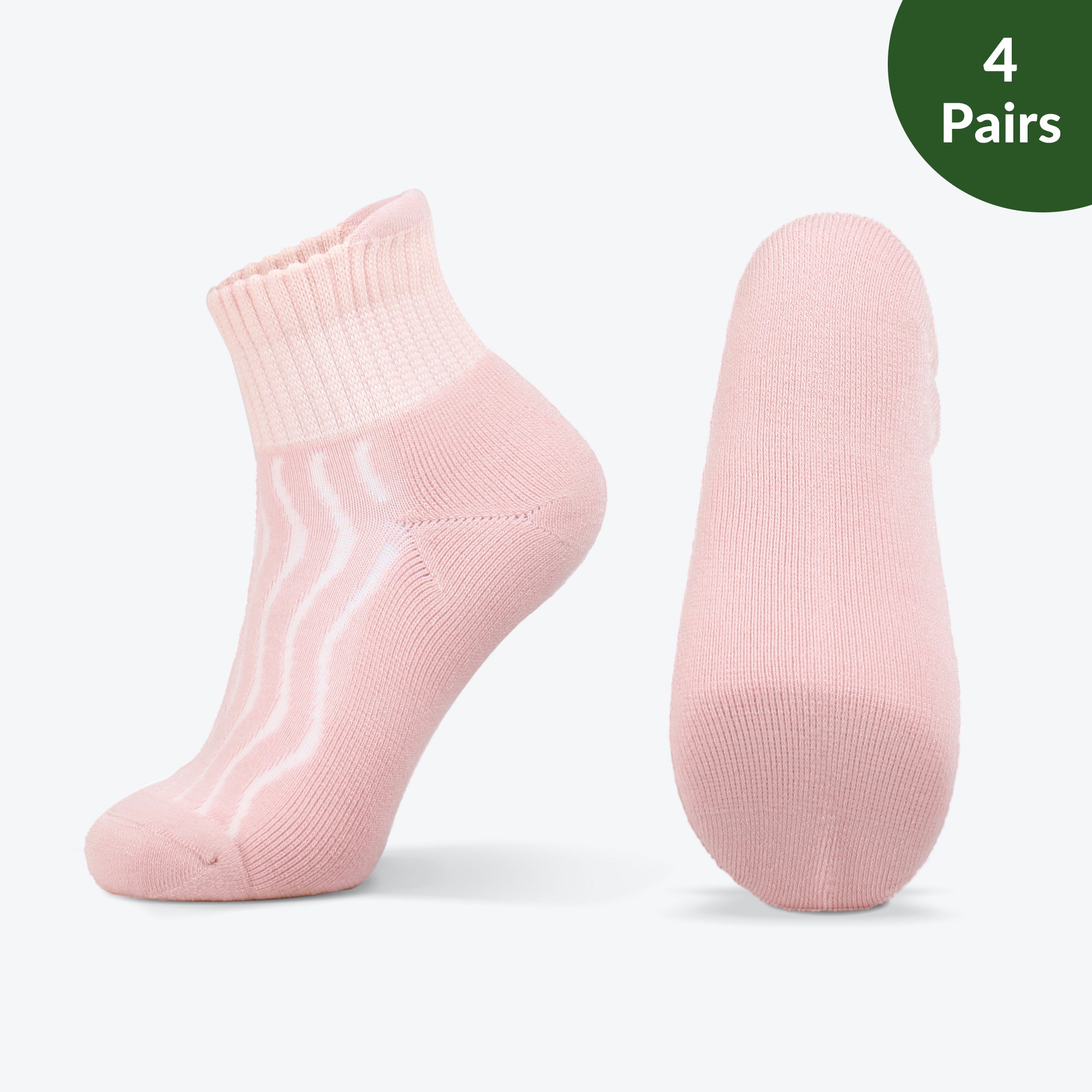 Colorful Wide non-binding Bamboo diabetic socks, seamless toe, air vent with cushion sole, 4 pairs