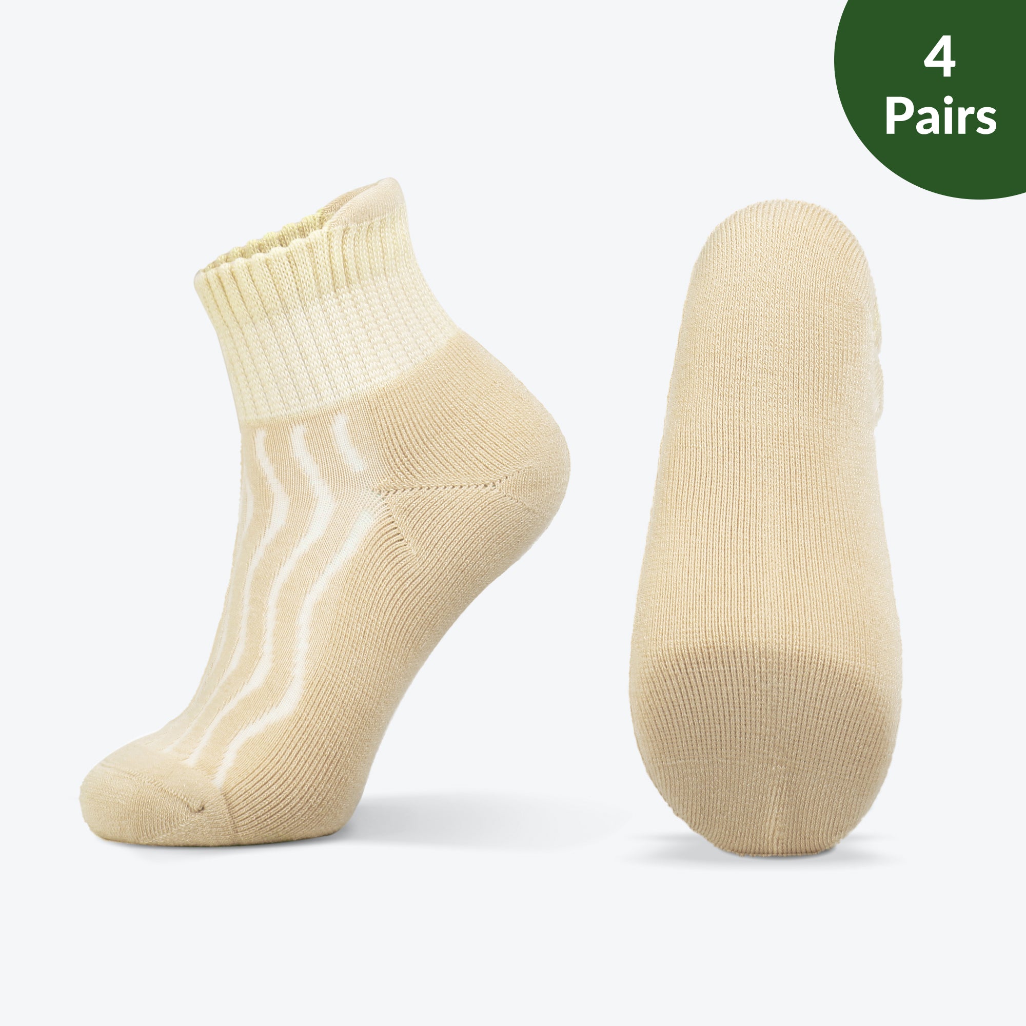 Colorful Wide non-binding Bamboo diabetic socks, seamless toe, air vent with cushion sole, 4 pairs