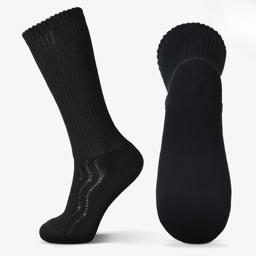 Non-binding bamboo crew socks