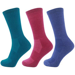 MD Merino Wool Thermal Winter Hiking Crew Socks Cushioned mix pack