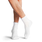 Wide non-binding Bamboo diabetic socks, seamless toe, air vent with cushion sole, 6 pairs - md-diab