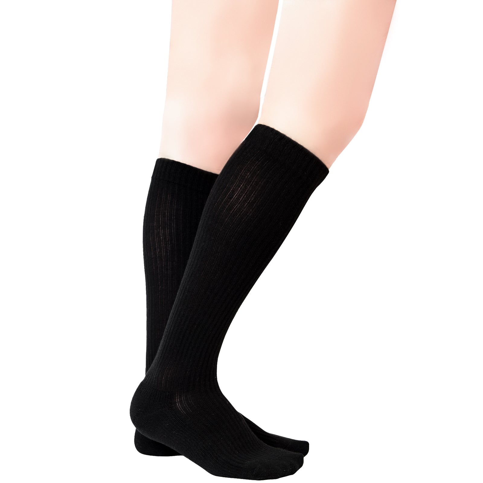 8-15mmHg Cotton Compression Socks 4Paris Knee High for Sports Travel Nurse