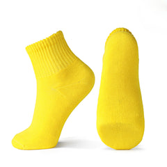 Non-Binding Bamboo Diabetic Socks Morandi Color Series Yellow