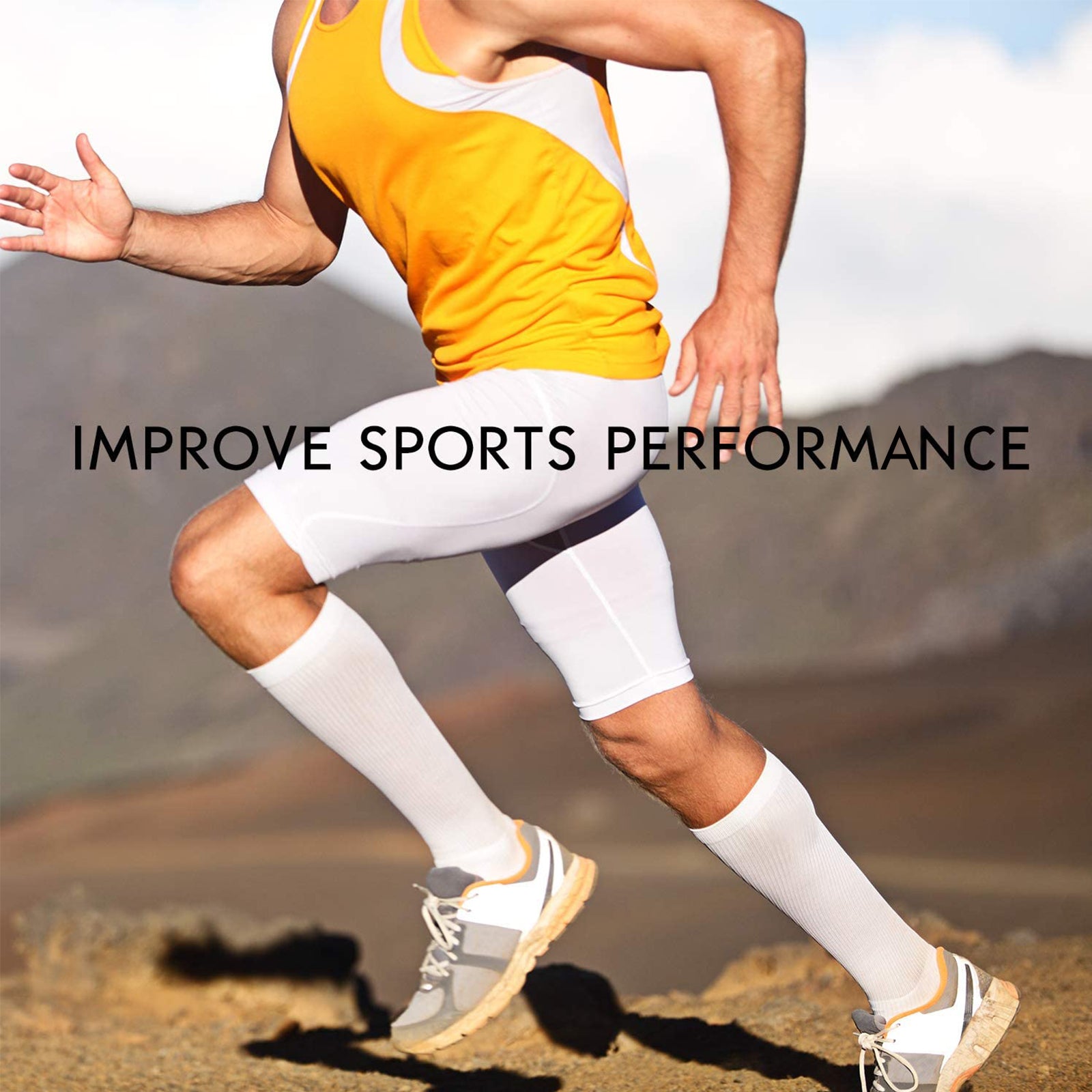 8-15mmHg Cotton Compression Socks 6Paris Knee High for Sports Travel Nurse