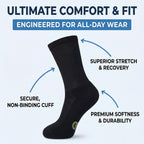 Mens Dress Moisture Wicking Bamboo Socks, 4 Pairs