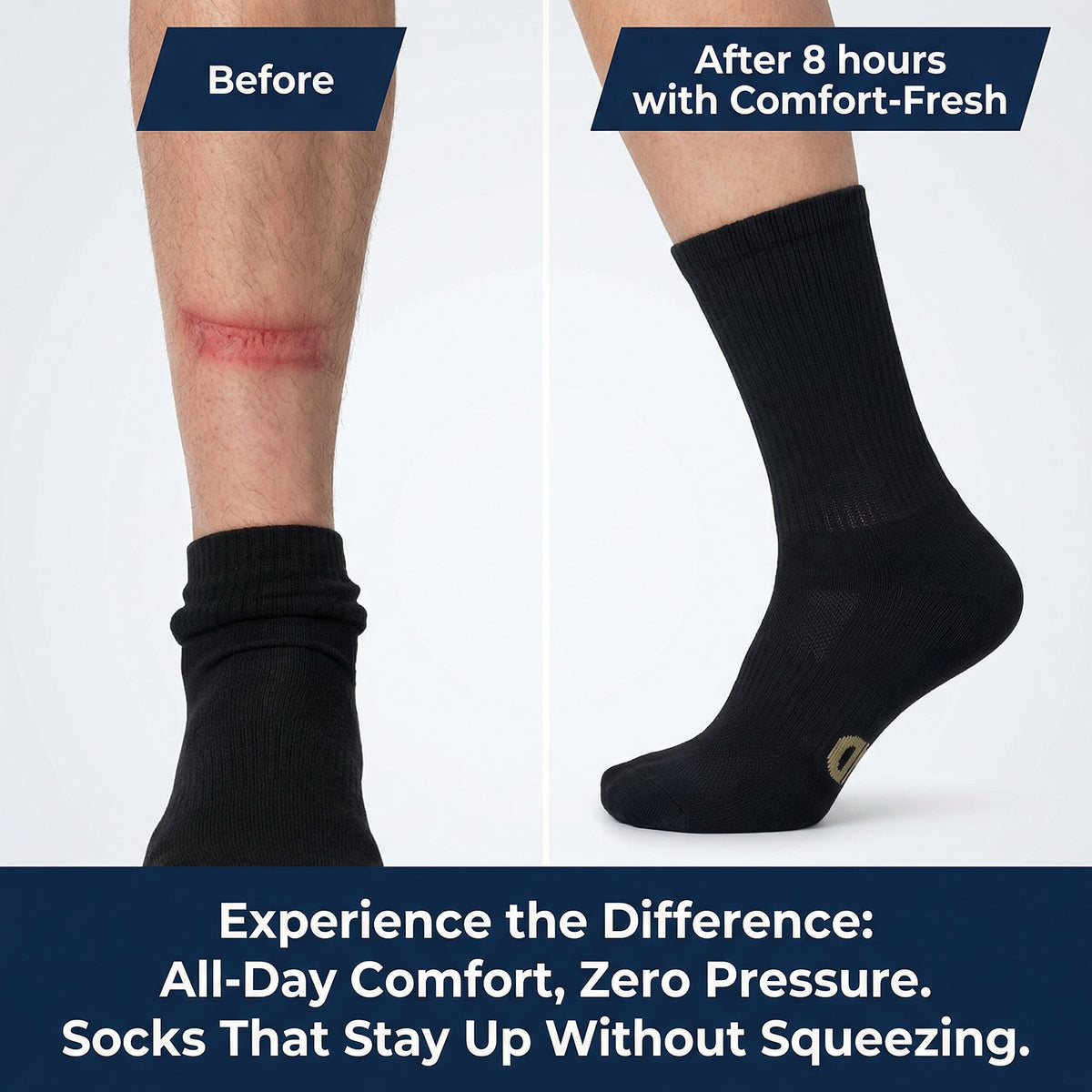 Mens Dress Moisture Wicking Bamboo Socks, 4 Pairs