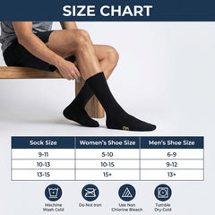 Wide non-binding  crew seamless toe Bamboo socks, air vent with cushion sole, 6 pairs