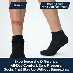 Bamboo Diabetic Crew Socks — Non-Binding, Cushion Sole (Black)
