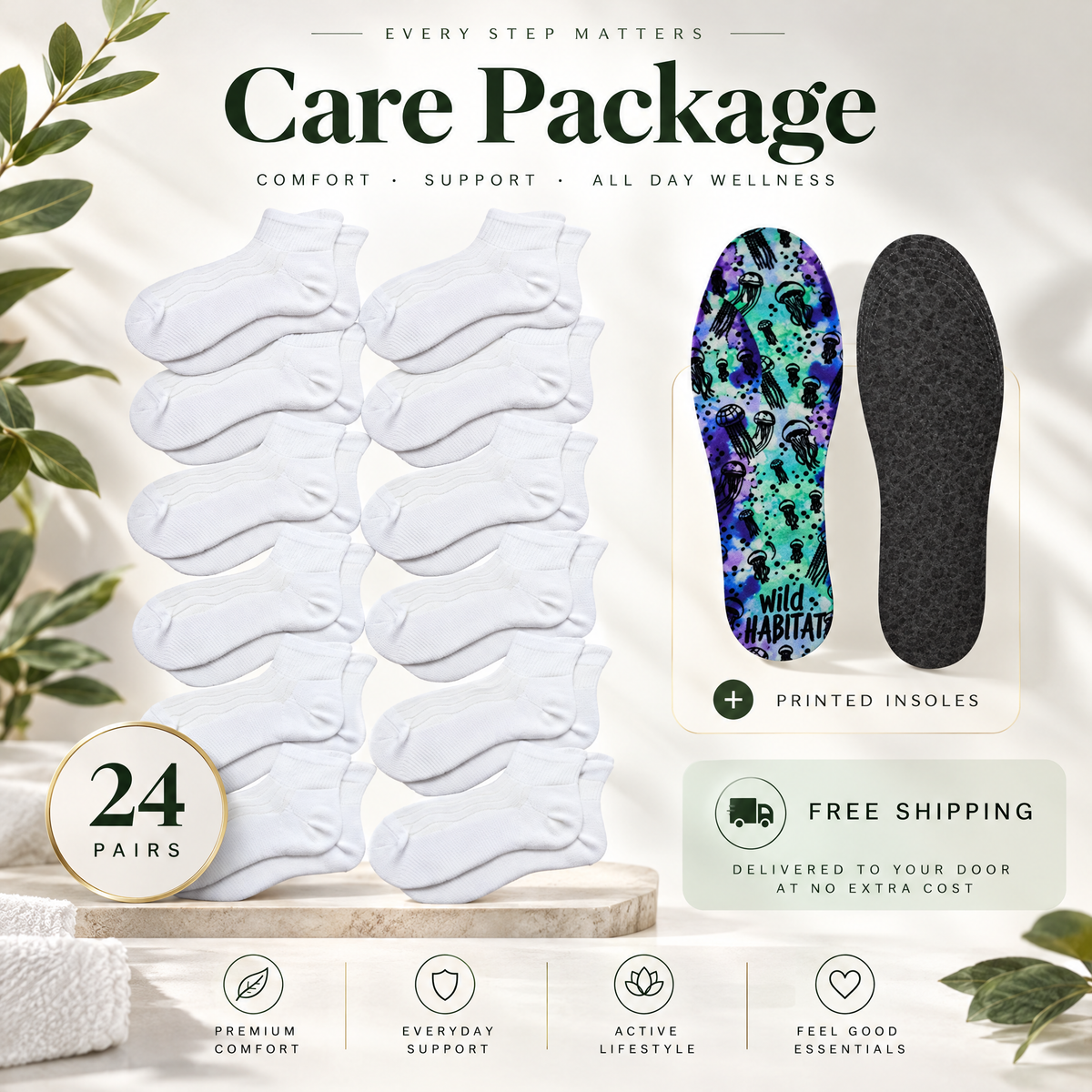 Widest Non-Binding Ankle Socks for Neuropathy, Sensitive & Large Feet