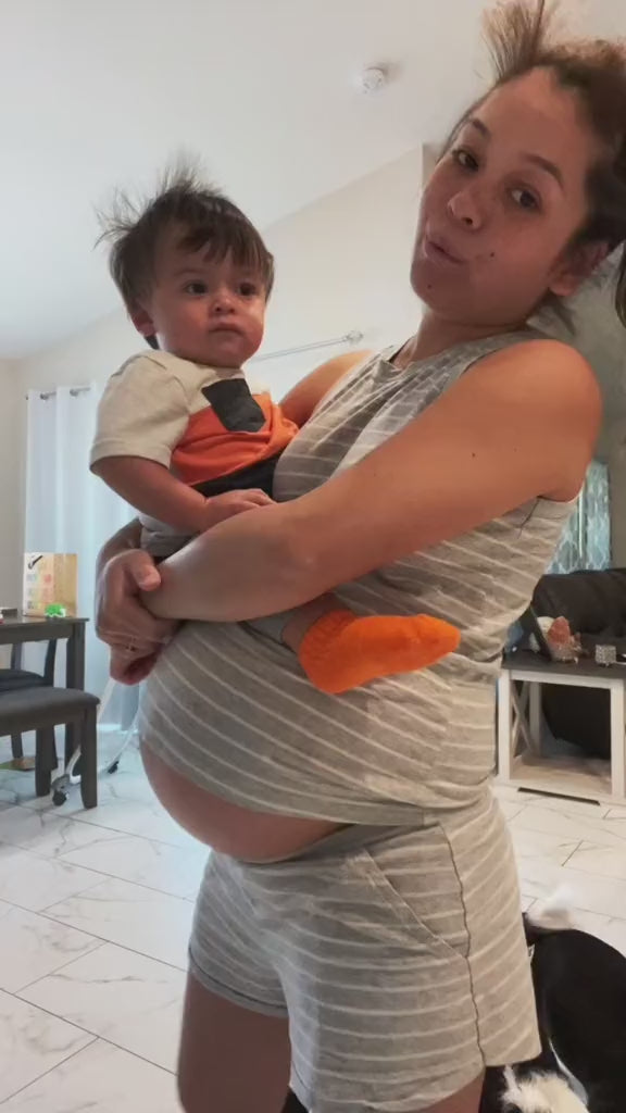 Parent review video of Comfort-Fresh baby and toddler bamboo grip socks, by @itscookiedoughh on TikTok