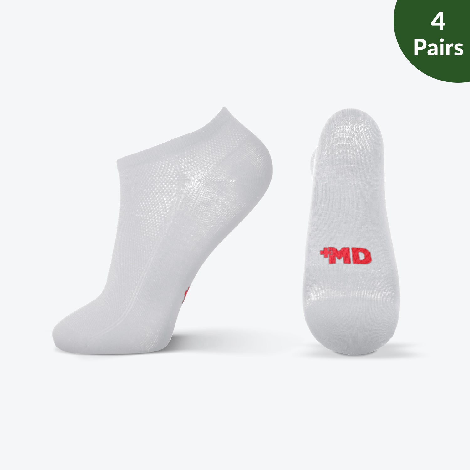 Bamboo Low Cut Flatknit Socks, Classic Style, 4 Pack