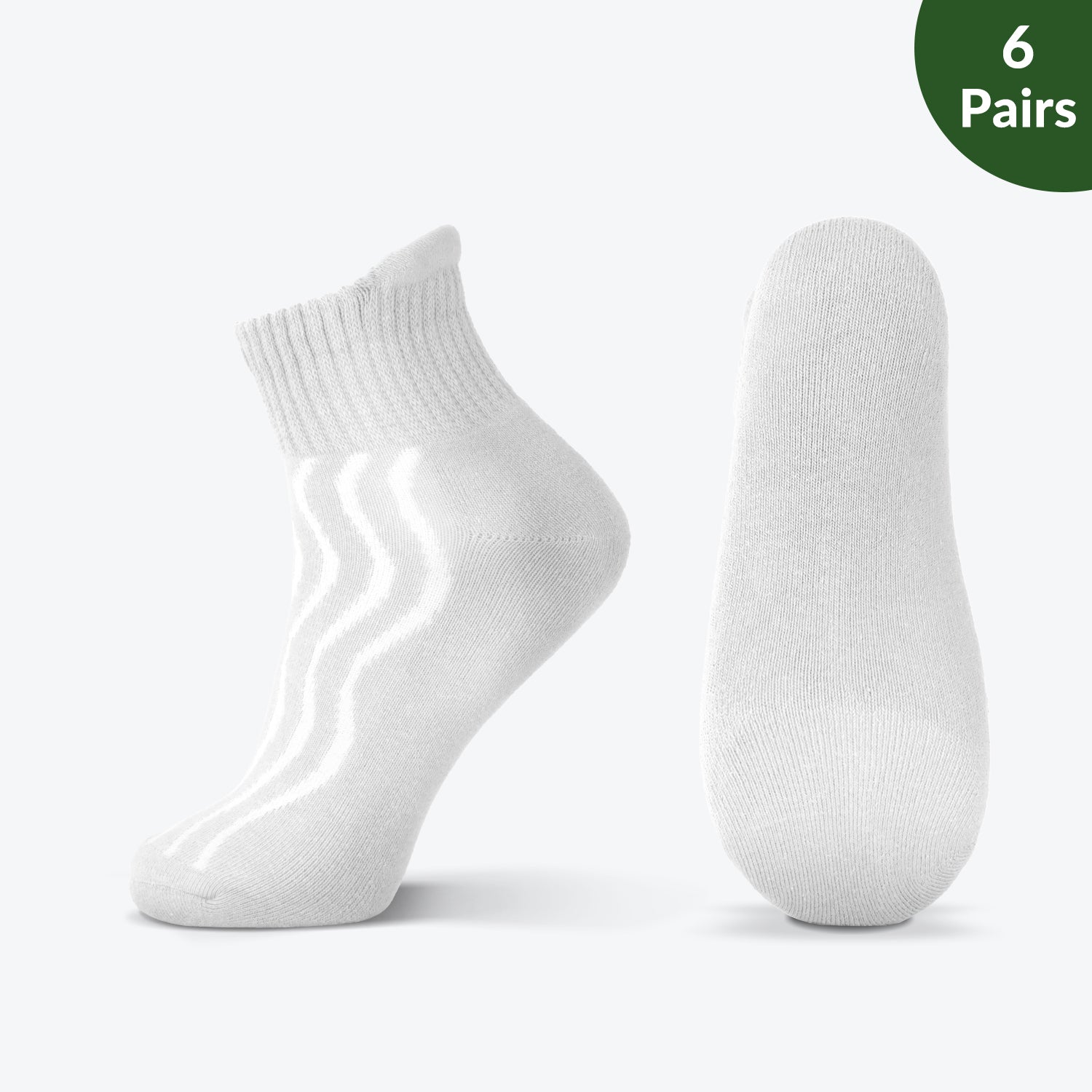 Cotton Diabetic Ankle Socks — Non-Binding, Cushion Sole
