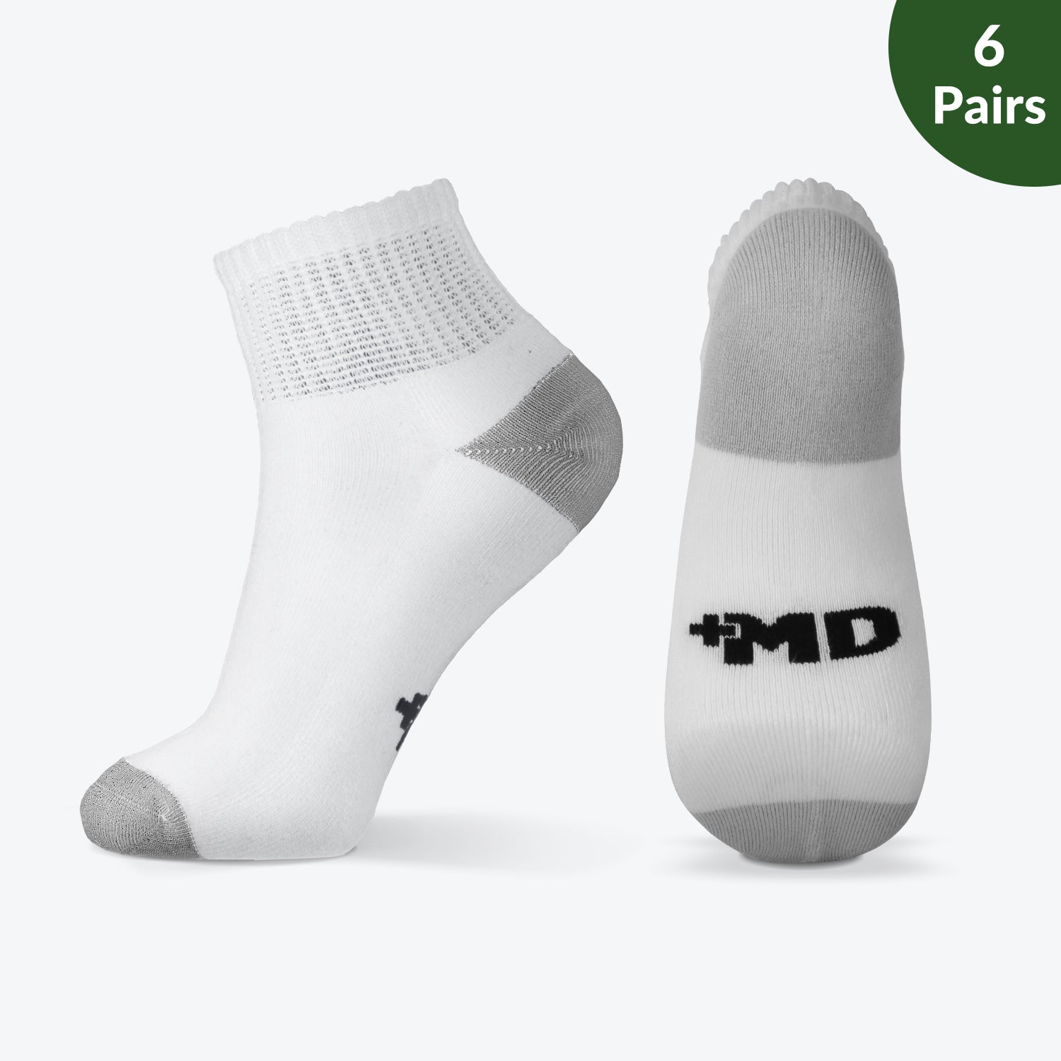 Wide non-binding Bamboo Ankle diabetic socks, seamless toe, 6 pairs