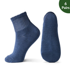 Non-Binding Bamboo Diabetic Socks Morandi Color Series 6Pairs