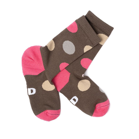 Design Bamboo Crew Fashion Polo Dots Socks Cushioned, 4 Pairs - md-diab
