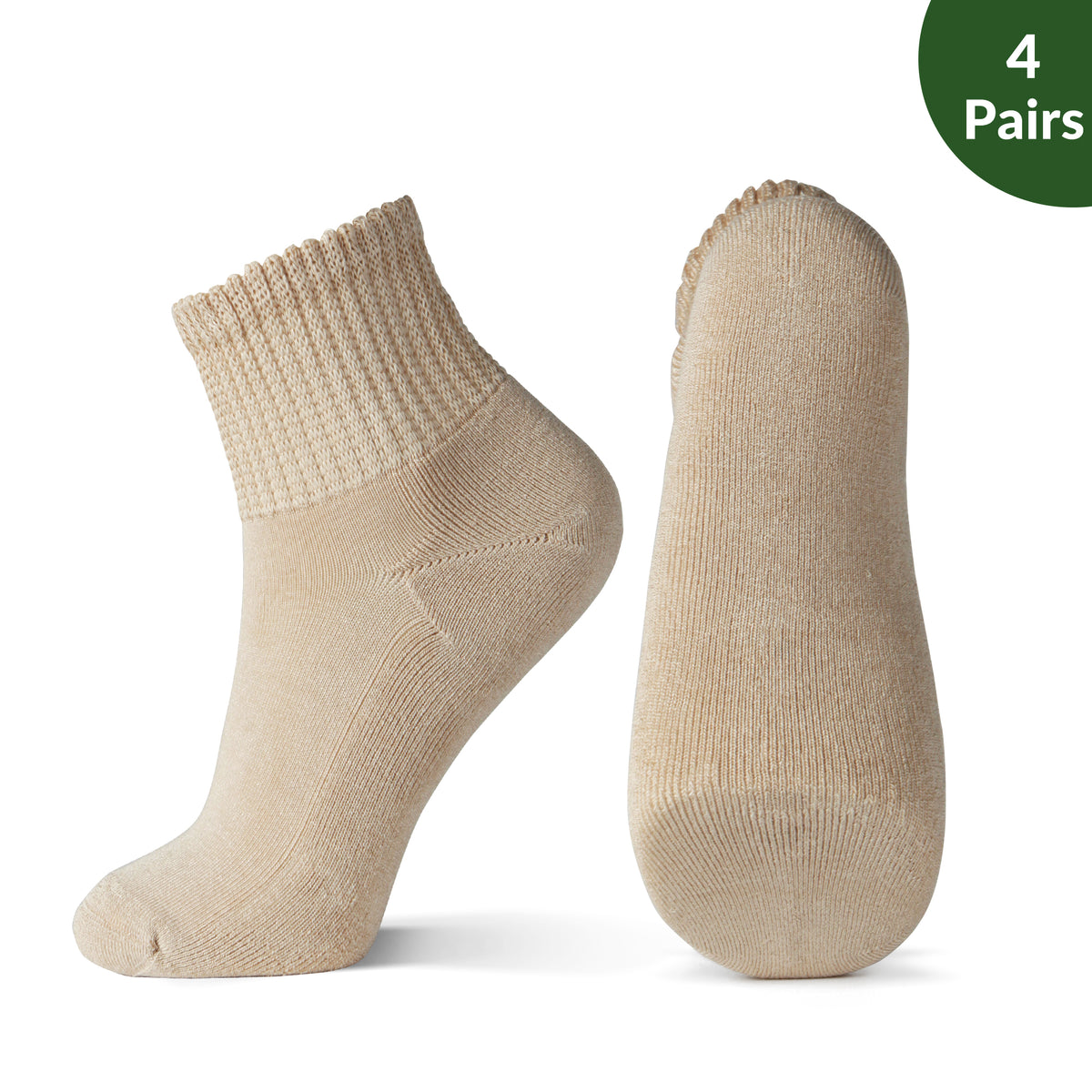 Non-Binding Bamboo Diabetic Socks Morandi Color Series 4Pairs