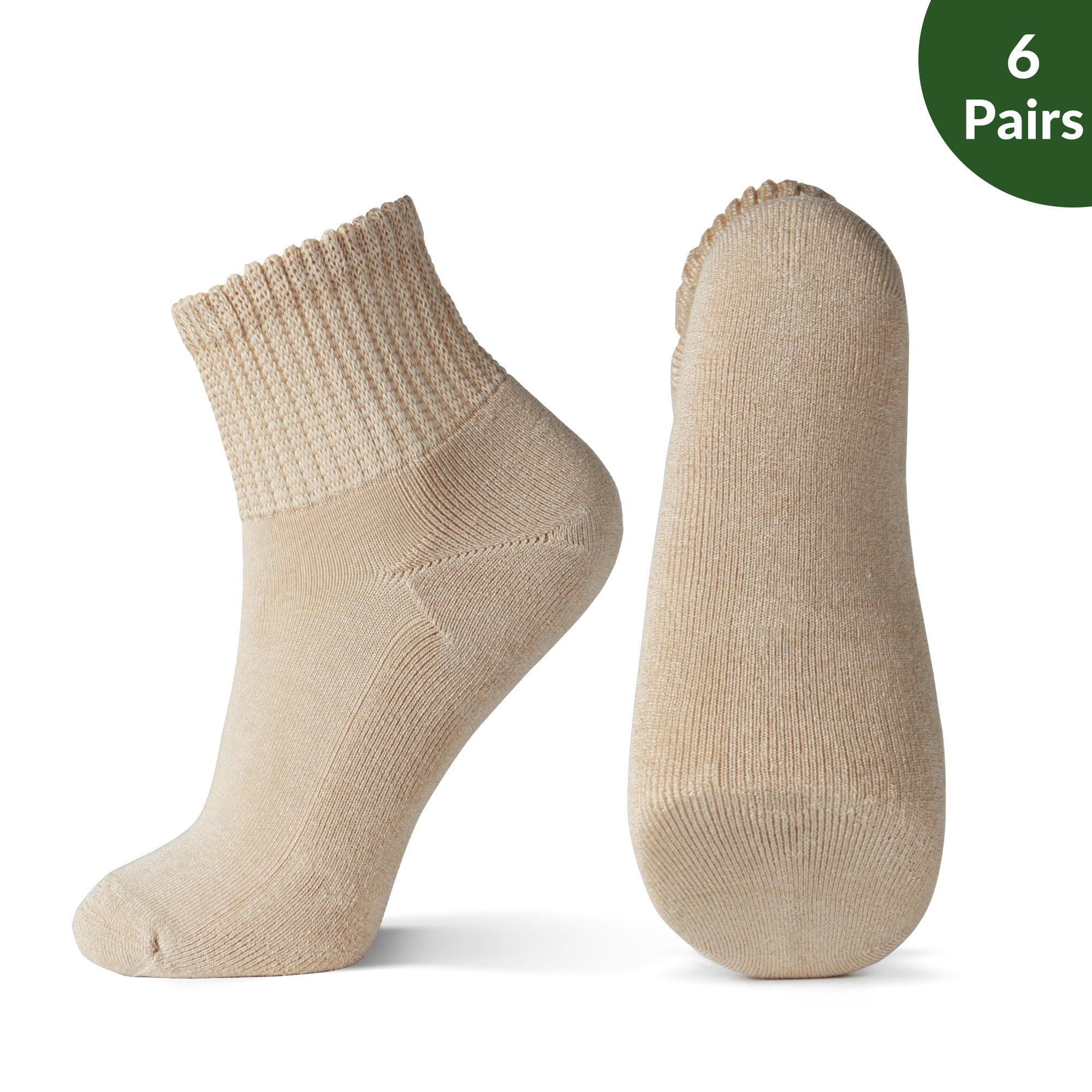 Non-Binding Bamboo Diabetic Socks Morandi Color Series 6Pairs