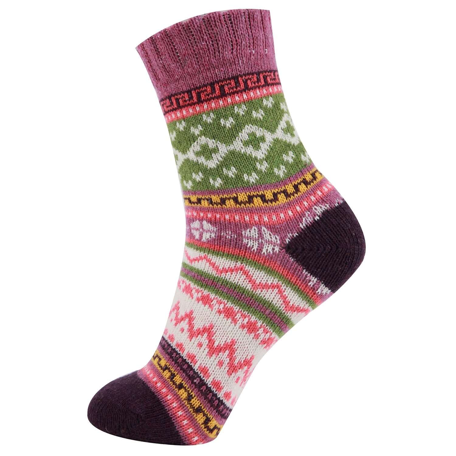 AAS Fun Colorful Wool Warm Knitting Socks Christmas - Wool Socks - Comfort-fresh.com