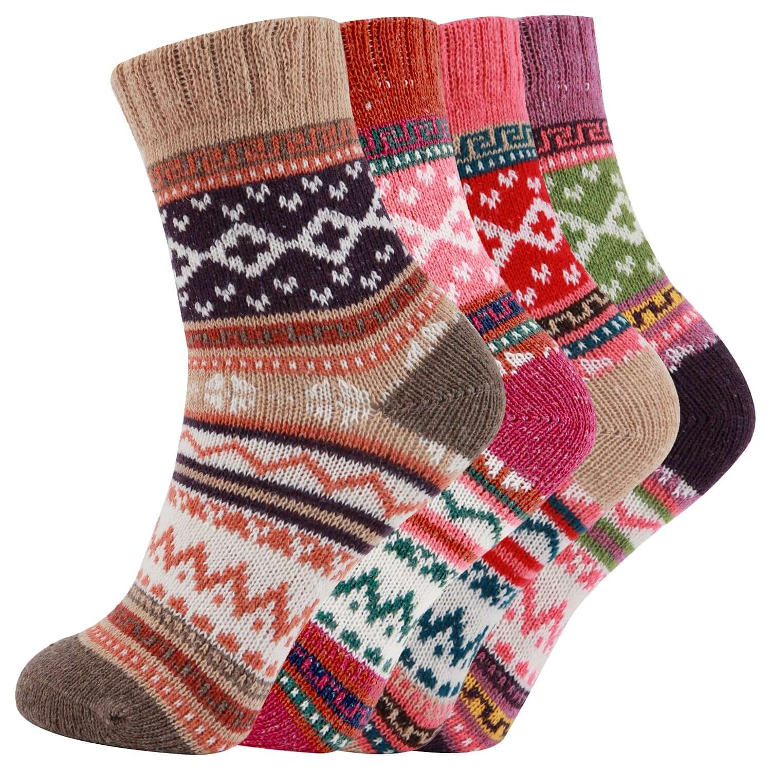AAS Fun Colorful Wool Warm Knitting Socks Christmas - Wool Socks - Comfort-fresh.com