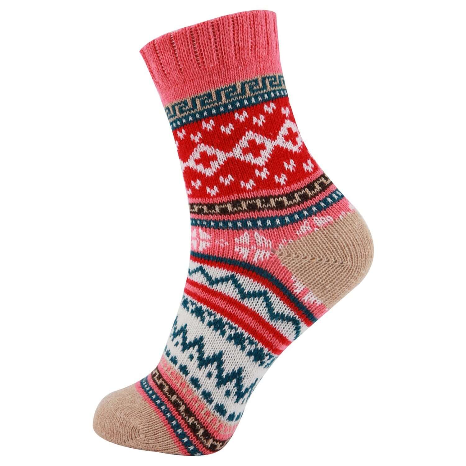 AAS Fun Colorful Wool Warm Knitting Socks Christmas - Wool Socks - Comfort-fresh.com