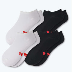 Bamboo Low Cut Flatknit Socks, Classic Style, 4 Pack - md-diab
