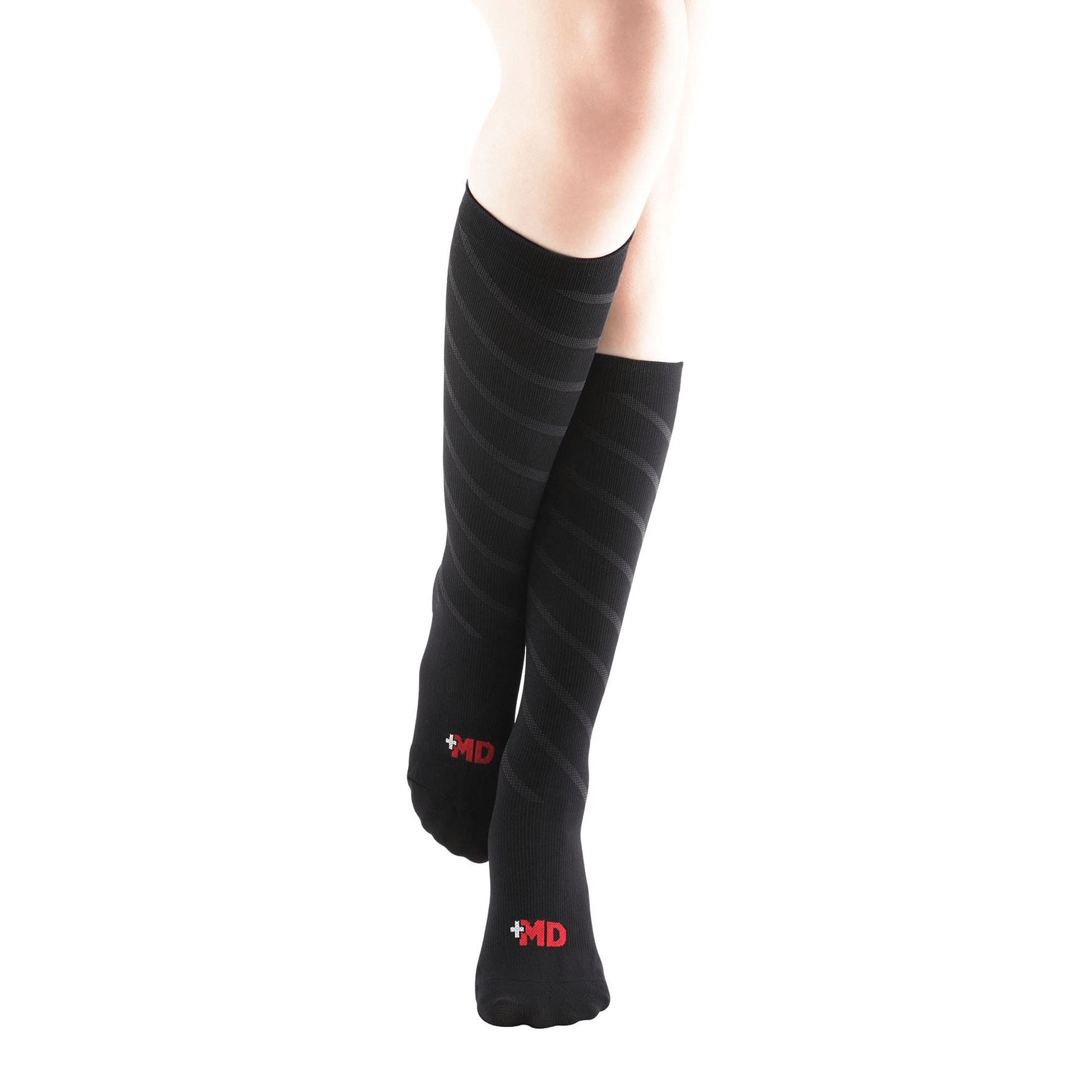 Spiral design Knee High, graduated mild compression 8-15 mmHg 3pairs - md-diab