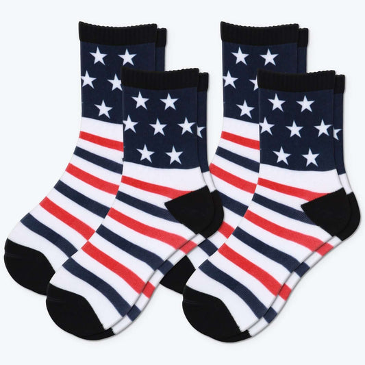 USA American Flag Socks Patriotic Crew Socks for Men/Women Striped Stars Socks Gift, 4 Pack - md-diab