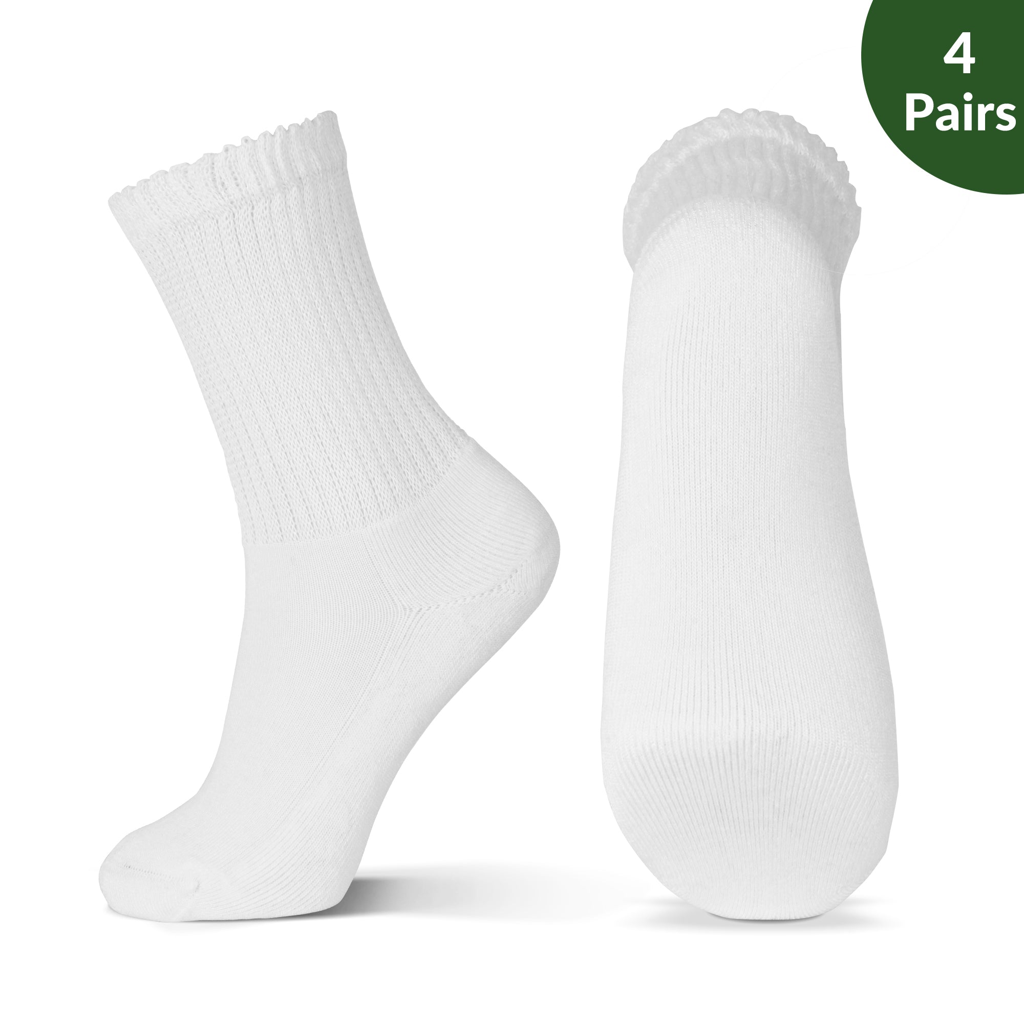 Super soft bamboo non-binding diabetic socks, 4 Pairs