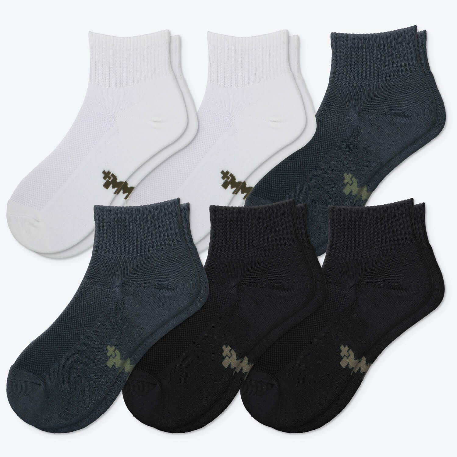 Smell Control Rayon from Bamboo Ankle Socks Cushioned, 6 Pairs