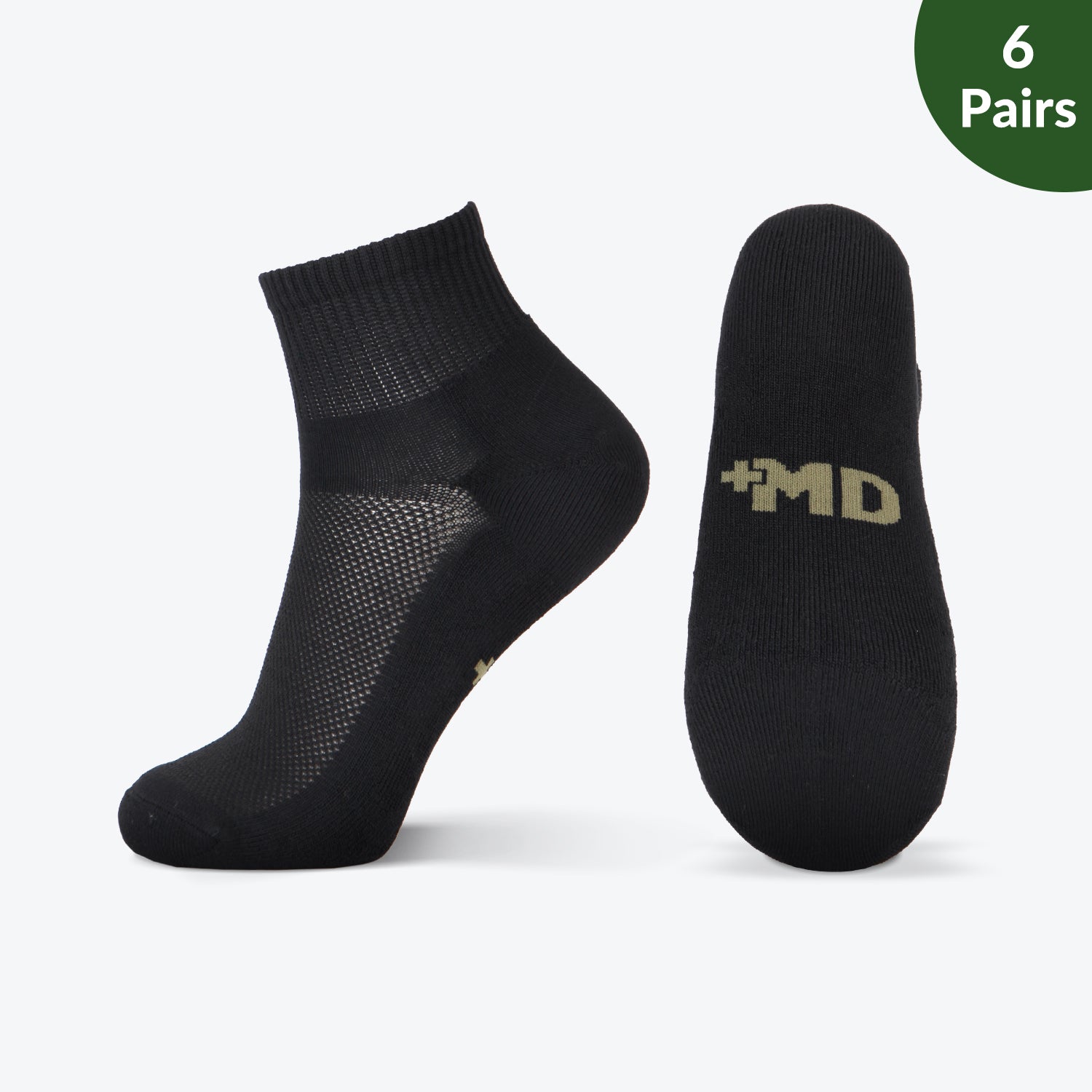 Smell Control Rayon from Bamboo Ankle Socks Cushioned, 6 Pairs