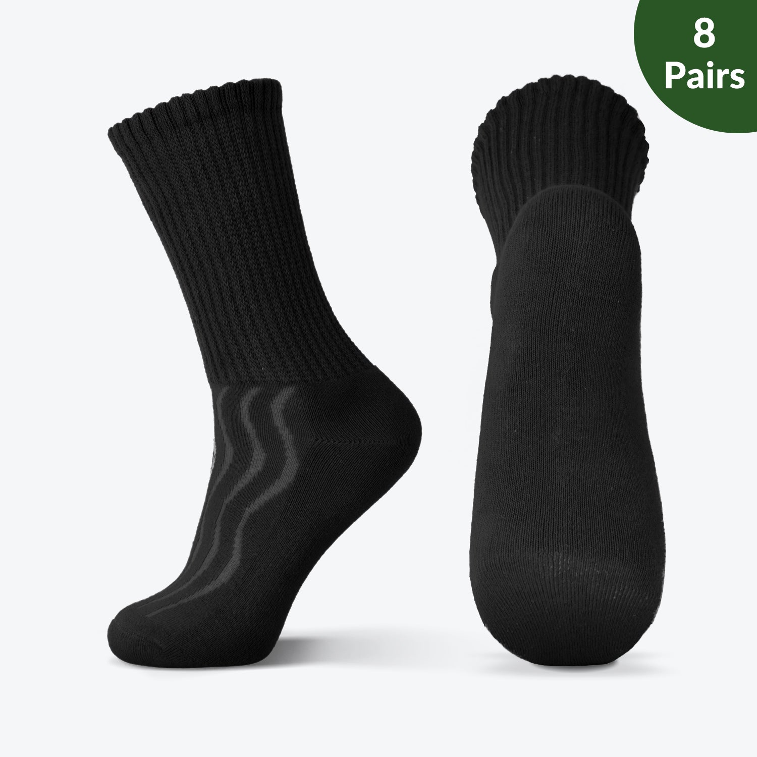 Cushion sole Diabetic Cotton Socks with air vent, 8 pairs