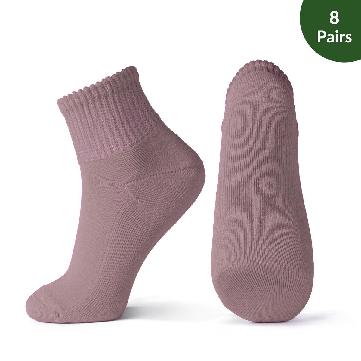 Non-Binding Bamboo Diabetic Socks Morandi Color Series 8Pairs