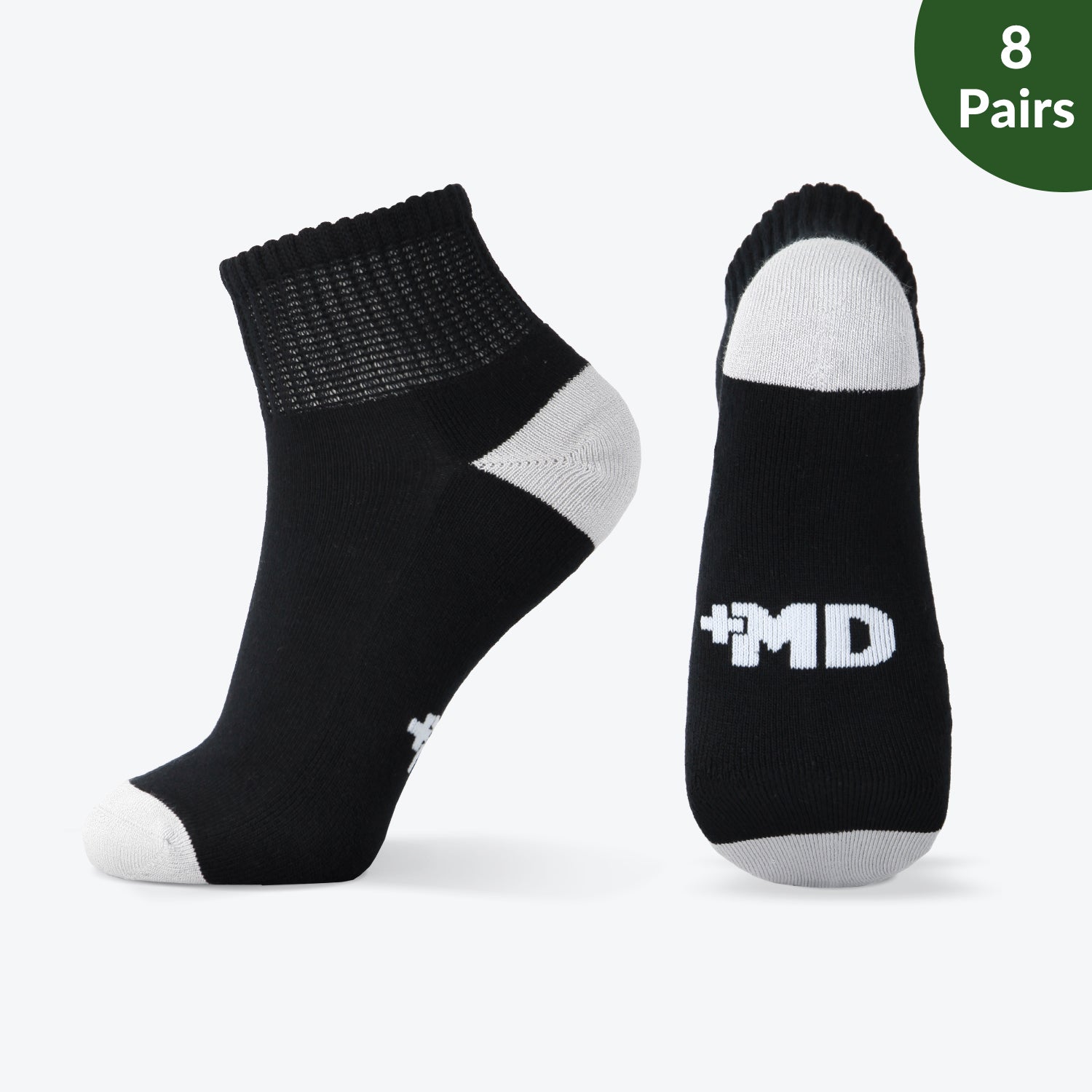 Wide non-binding Bamboo Ankle diabetic socks, seamless toe, 8 pairs