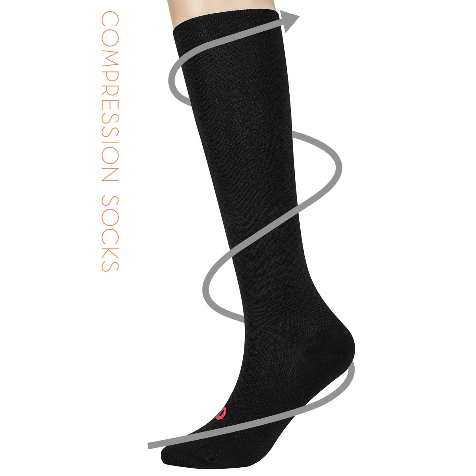 Knee-high Diamond design, Mild compression socks 8-15 mmHg, 3pairs - md-diab