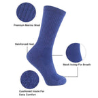 MD Merino Wool Thermal Winter Hiking Crew Socks Cushioned - md-diab