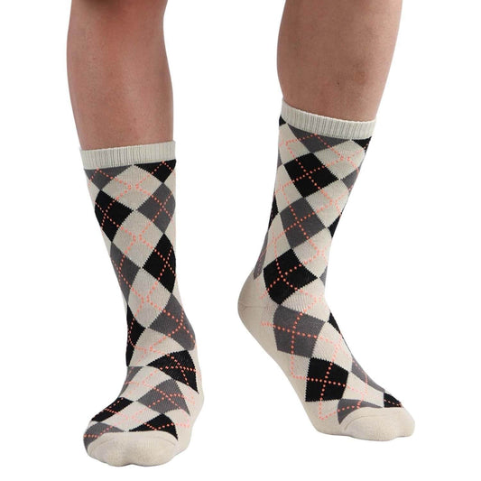 Design Bamboo Crew Argyle Dress Socks Cushioned, 6 Pairs - md-diab