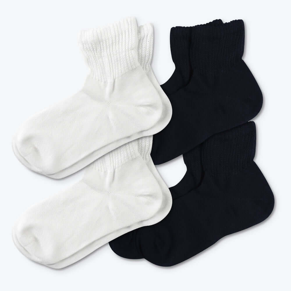 Moisture Wicking Diabetic Ankle Thin Bamboo Socks, 4 Pairs - md-diab