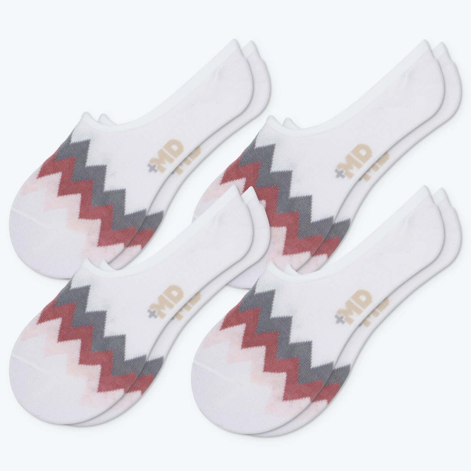 Indian Style Bamboo Liner Socks, Non Slip, 4 Pairs - md-diab