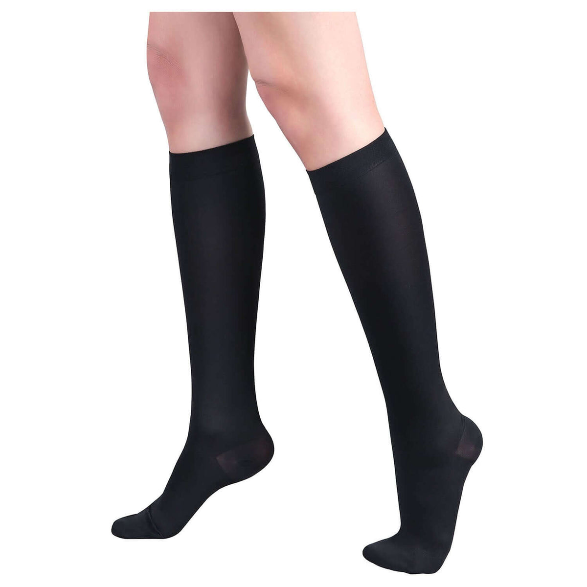 Medical Compression Socks Microfiber Graduated 15-20 mmHg Knee High 1 Pack - md-diab