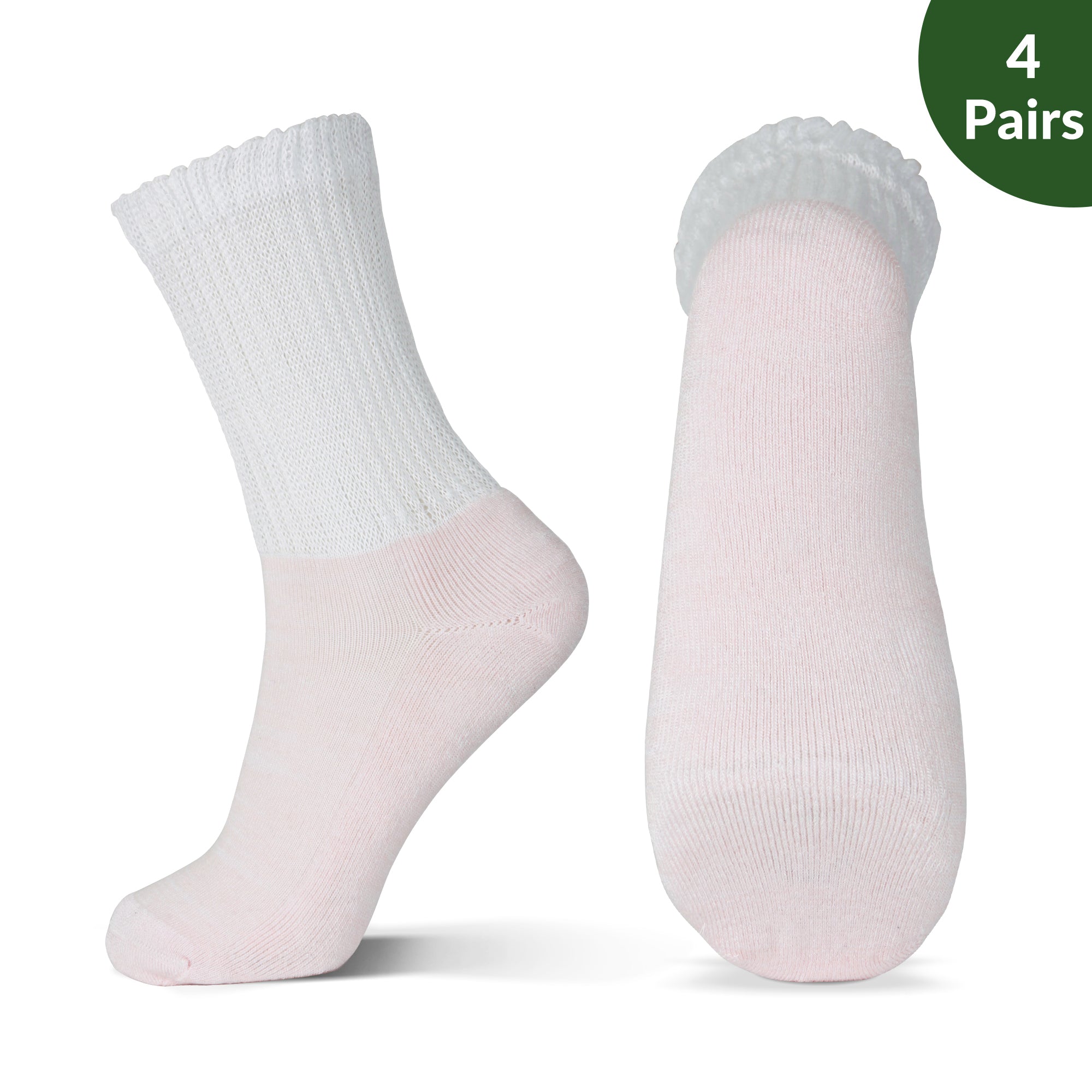 Super soft bamboo non-binding diabetic socks, 4 Pairs