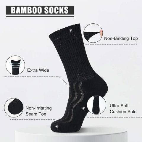 Cushion sole Diabetic Cotton Socks with air vent, 8 pairs - md-diab