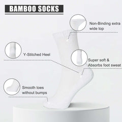 Super soft bamboo non-binding diabetic socks, 4 Pairs - Socks - Comfort-fresh.com