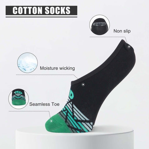 Modern Line, Bamboo No Show Liner Socks Non Slip, 4 Pairs - md-diab