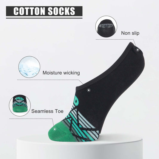 Modern Line, Bamboo No Show Liner Socks Non Slip, 4 Pairs - md-diab