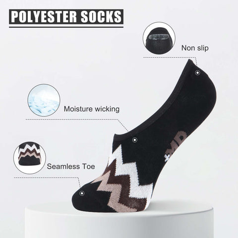 Indian Style Bamboo Liner Socks, Non Slip, 4 Pairs - md-diab