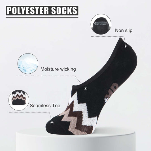 Indian Style Bamboo Liner Socks, Non Slip, 4 Pairs - md-diab