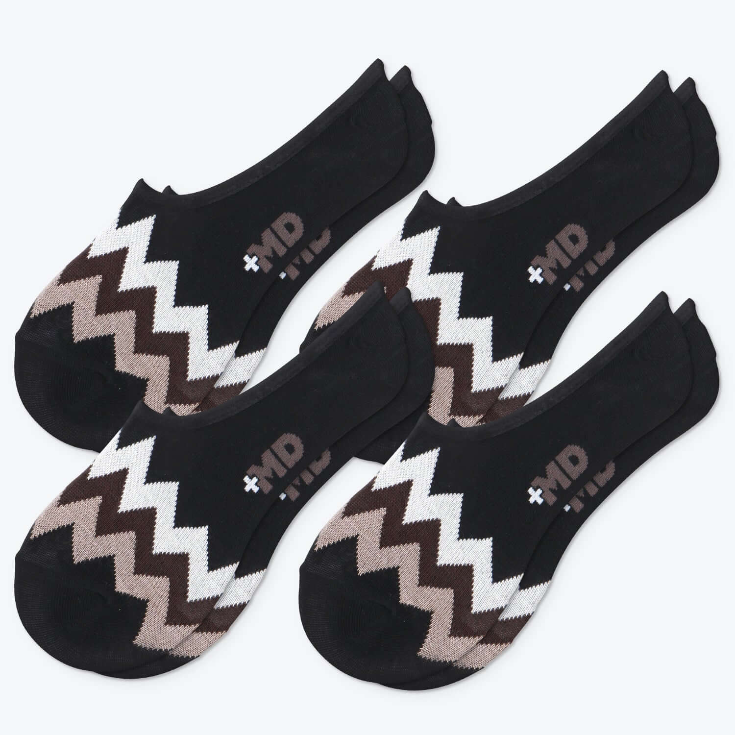 Indian Style Bamboo Liner Socks, Non Slip, 4 Pairs - md-diab