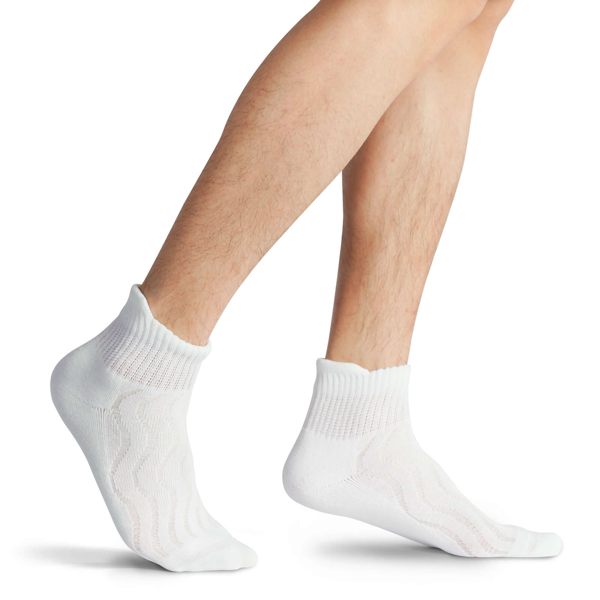 Wide non-binding Cotton(Bamboo) Ankle Diabetic Socks, seamless toe, air vent with cushion sole, 8 pairs - md-diab