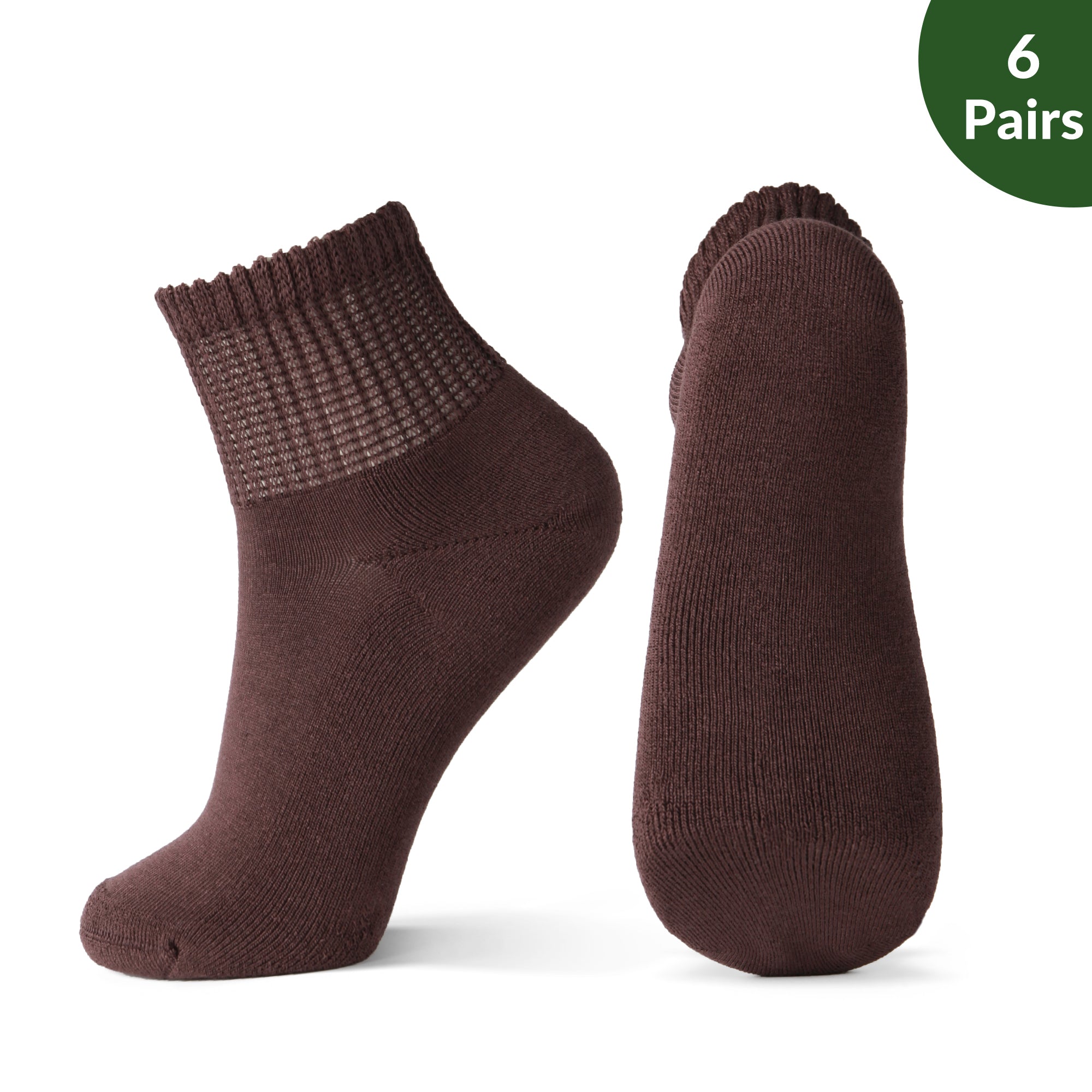 Non-Binding Bamboo Diabetic Socks Morandi Color Series 6Pairs